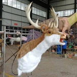 Cap de ren animatronic de Crăciun