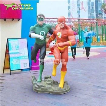 Flash cu Green Lantern Sculptura